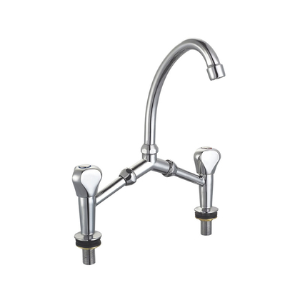 zinc faucet double handles hot/cold water deck-mounted kitchen mixer, sink mixer UN-30117A