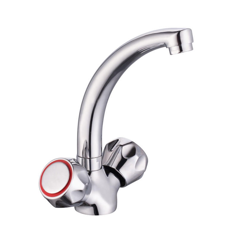 zinc faucet double handles hot/cold water deck-mounted kitchen mixer, sink mixer UN-30121
