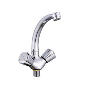 zinc faucet double handles hot/cold water deck-mounted kitchen mixer, sink mixer UN-30141