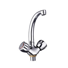 zinc faucet double handles hot/cold water deck-mounted kitchen mixer, sink mixer UN-30171
