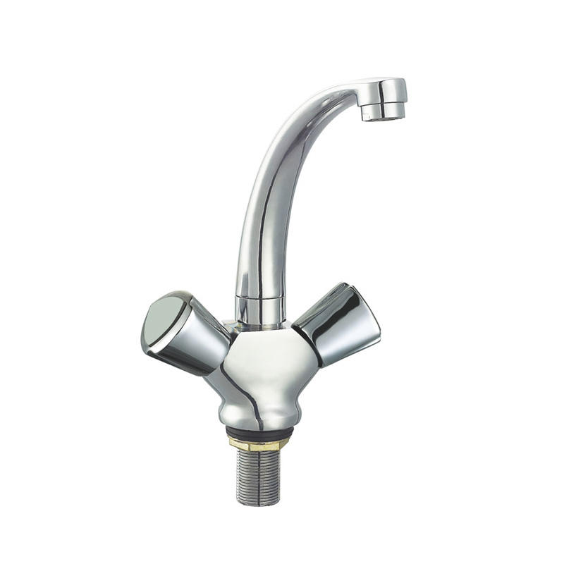 zinc faucet double handles hot/cold water deck-mounted kitchen mixer, sink mixer UN-30231