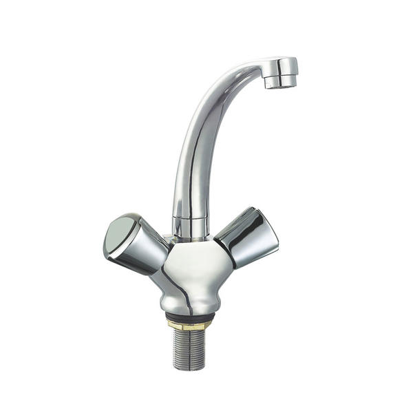 Elevate Your Kitchen's Elegance and Functionality with the Zinc Double Handles Deck-Mounted Kitchen Mixer