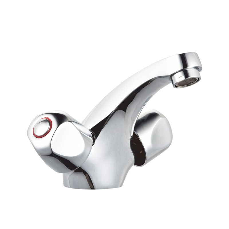 brass faucet double handles hot/cold water deck-mounted kitchen mixer, sink mixer UN-30281