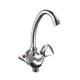 zinc faucet double handles hot/cold water deck-mounted kitchen mixer, sink mixer UN-30411
