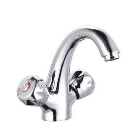 brass faucet double handles hot/cold water deck-mounted kitchen mixer, sink mixer UN-30451