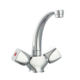 zinc faucet double handles hot/cold water deck-mounted kitchen mixer, sink mixer UN-30601