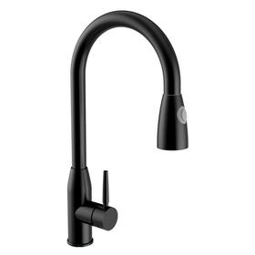 Single-Handle Pull-Out Sprayer Kitchen Faucet in Matte Black F80333