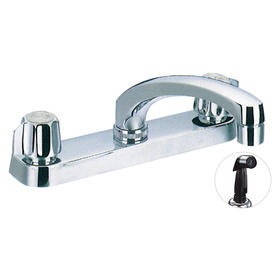 Gerber Style Two Handle Centerset Kitchen Faucet w/Spray F8215S