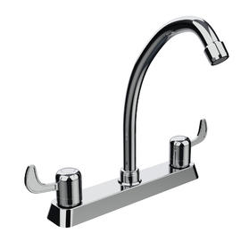 8' TWO HANDLE KITCHEN FAUCET WITH COVER, CHROME PLATE F8219J