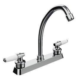 8' TWO HANDLE KITCHEN FAUCET WITH COVER, CHROME PLATE F8219D