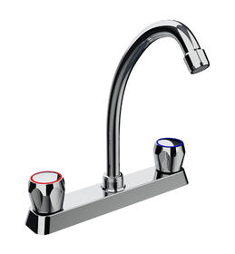 8' TWO HANDLE KITCHEN FAUCET WITH COVER, CHROME PLATE F8219I