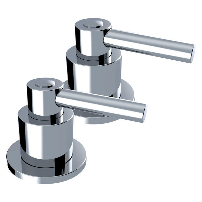 BRASS LEVER HANDLE WITH FLANGE (PAIRS) H339