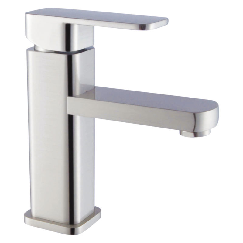 Single handle basin faucet brush nickel 18cm height F40207BN