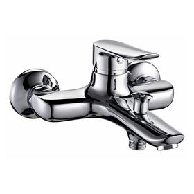 zinc faucet double handles hot/cold water wall-mounted bathtub mixer UN-10073
