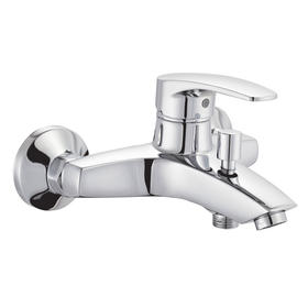 zinc faucet double handles hot/cold water wall-mounted bathtub mixer UN-10083