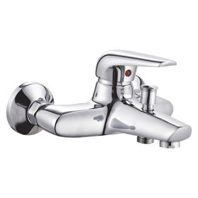  zinc faucet double handles hot/cold water wall-mounted bathtub mixer UN-10093