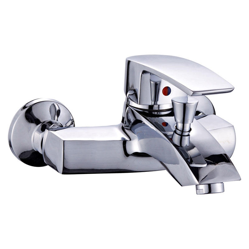 zinc faucet double handles hot/cold water wall-mounted bathtub mixer UN-20043