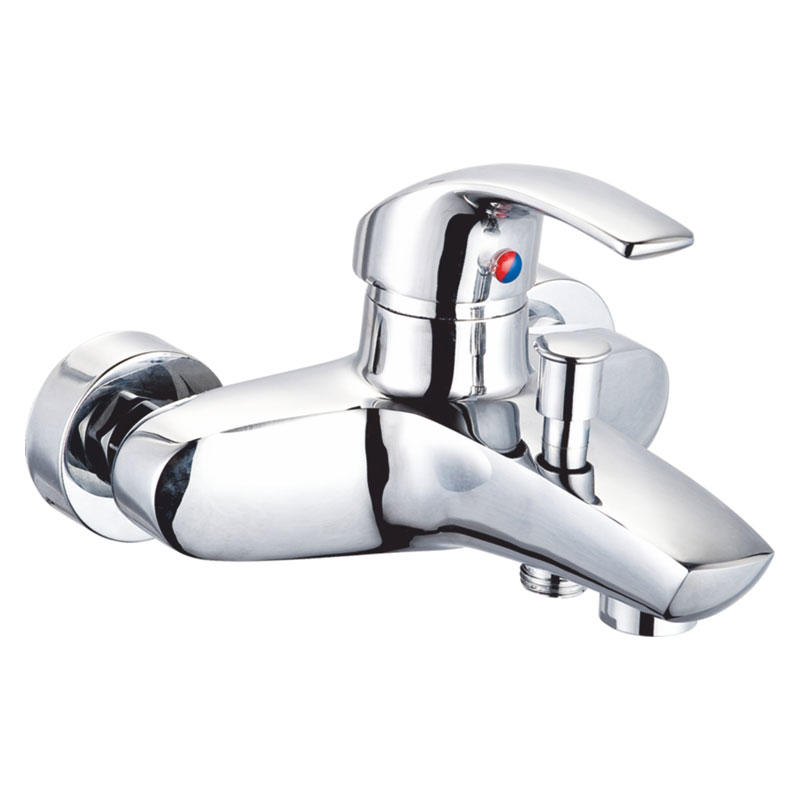 zinc faucet double handles hot/cold water wall-mounted bathtub mixer UN-20053