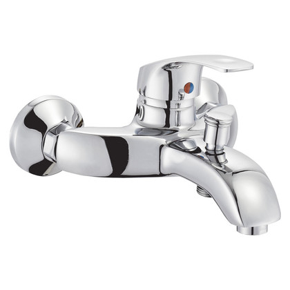  zinc faucet double handles hot/cold water wall-mounted bathtub mixer UN-20313