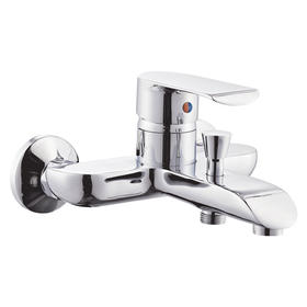  zinc faucet double handles hot/cold water wall-mounted bathtub mixer UN-20333