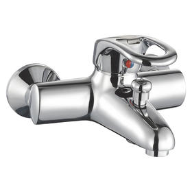 zinc faucet double handles hot/cold water wall-mounted bathtub mixer  UN-20493