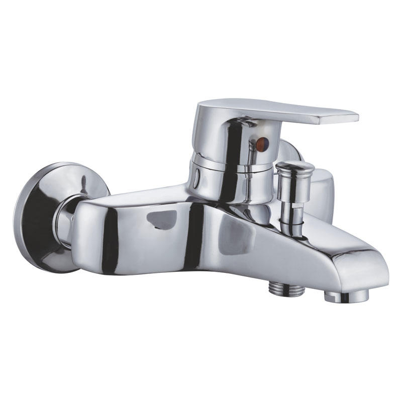 zinc faucet double handles hot/cold water wall-mounted bathtub mixer UN-20533