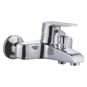 zinc faucet double handles hot/cold water wall-mounted bathtub mixer UN-20533