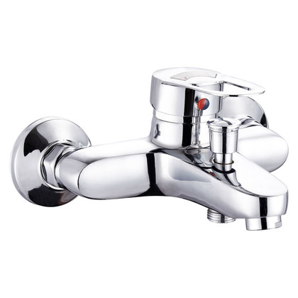 zinc faucet double handles hot/cold water wall-mounted bathtub mixer UN-20553