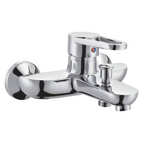 zinc faucet double handles hot/cold water wall-mounted bathtub mixer UN-20723