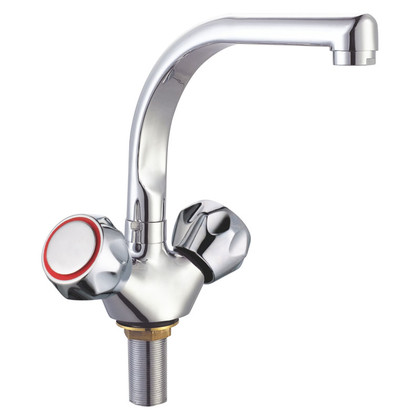 zinc faucet double handles hot/cold water deck-mounted kitchen mixer, sink mixer UN-30127