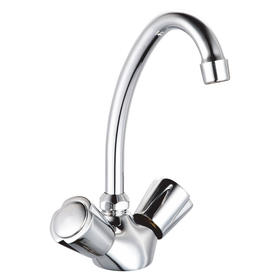 zinc faucet double handles hot/cold water deck-mounted kitchen mixer, sink mixer UN-30277