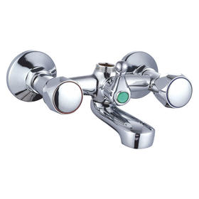 zinc faucet double handles hot/cold water wall-mounted bathtub mixer UN-30393