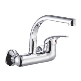 zinc faucet single lever hot/cold water wall-mounted kitchen mixer, sink mixer UN 10585C