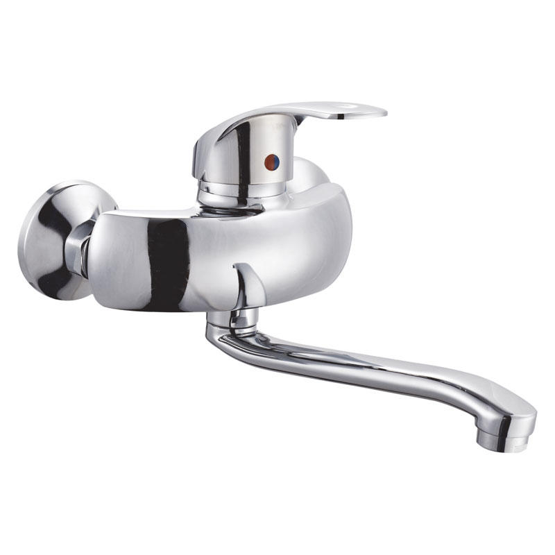 zinc faucet single lever hot/cold water wall-mounted kitchen mixer, sink mixer UN-20735