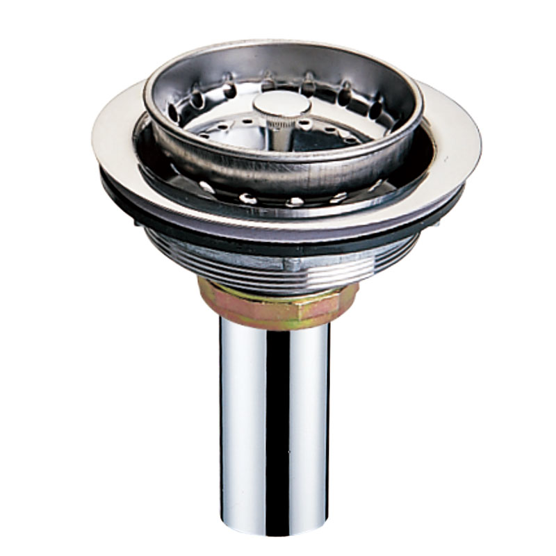 4 1/2' Stainless steel sink basket strainer with 4' SS tube S9100S