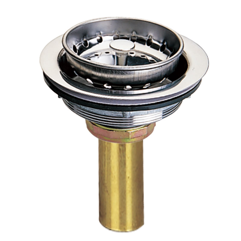 4 1/2' Stainless steel sink basket strainer with 4' brass tube S9100B