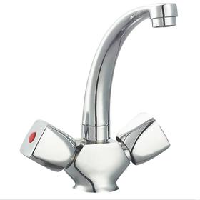 brass faucet double handles hot/cold water deck-mounted kitchen mixer, sink mixer UN-30261