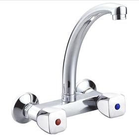 Double handles hot/cold water wall-mounted kitchen mixer, sink mixer  UN-30265