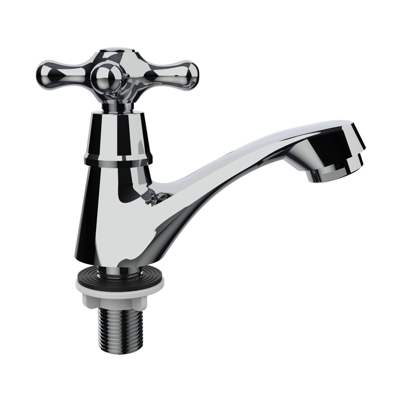 1/2'  BASIN FAUCET, ZINC HANDLE, CHROME  PLATE F1161A