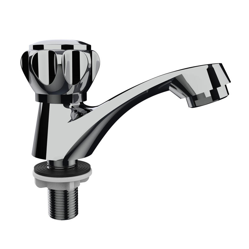 1/2'  BASIN FAUCET, ABS HANDLE, CHROME  PLATE F1230H