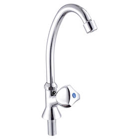 Zinc body,brass full turn cartridge,stainless steel spout sink faucet,UN-3005A