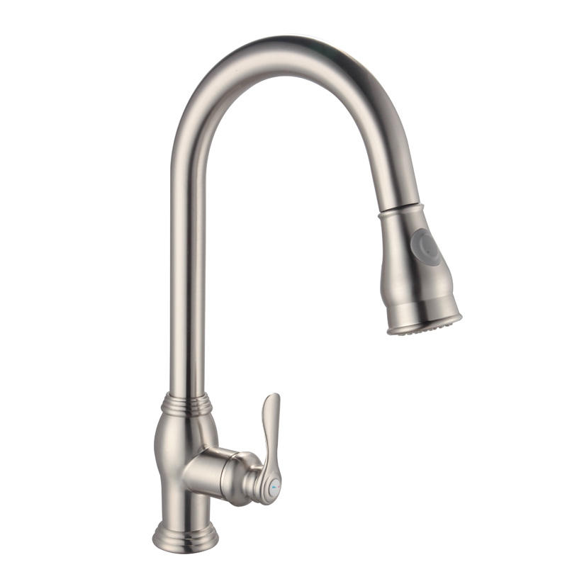 Single Handle Pull Down Sprayer Kitchen Faucet Chrome Plate with Cupc NSF Lead Free Certificate F80030BN