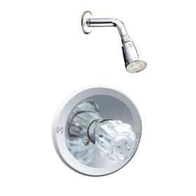Acrylic Handle Bathroom Shower Faucet with Shower head Chrome Plate F9604
