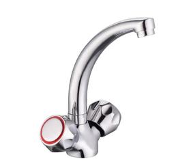 How about  zinc faucet double handles hot/cold water deck-mounted kitchen mixer?